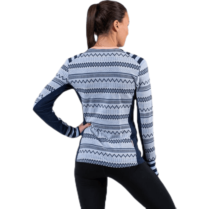 Chemise à manches longues Åkle bleue