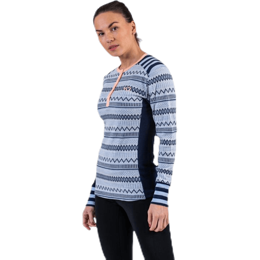 Chemise à manches longues Åkle bleue