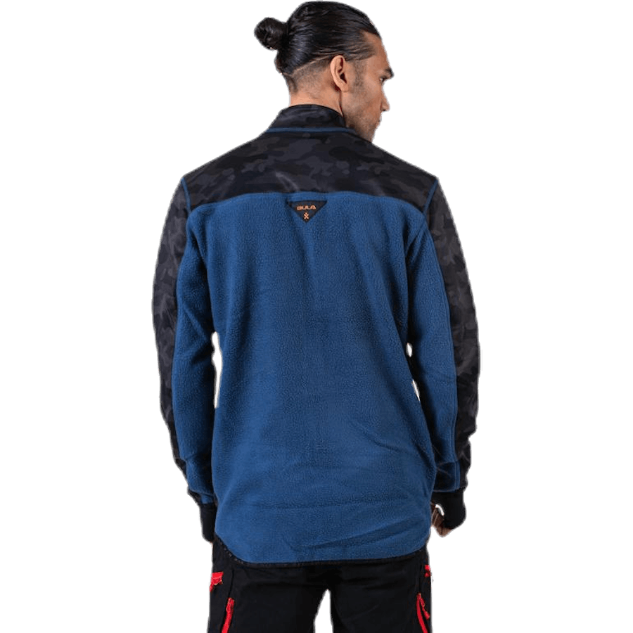 Veste polaire camouflage bleue