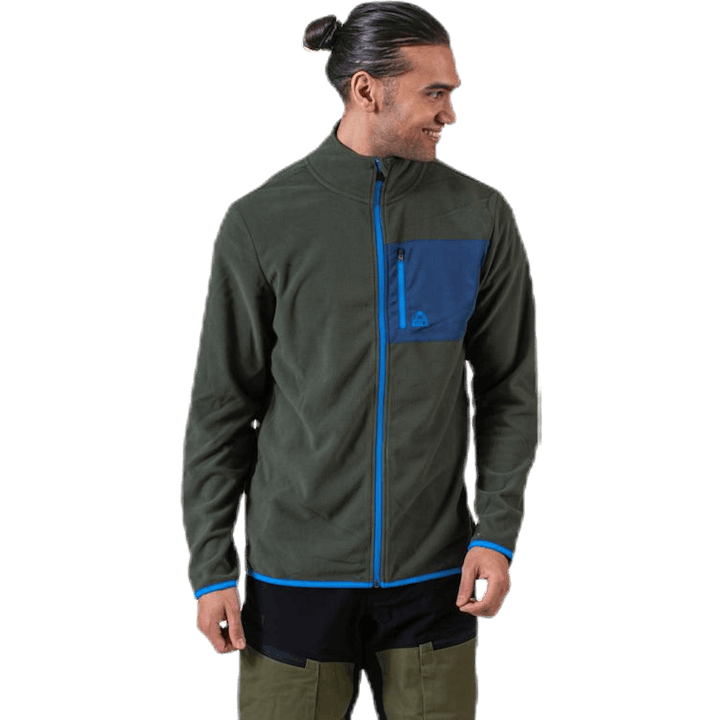 Fleecejacke olivgrün/blau
