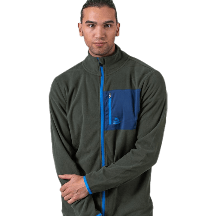 Fleecejacke olivgrün/blau