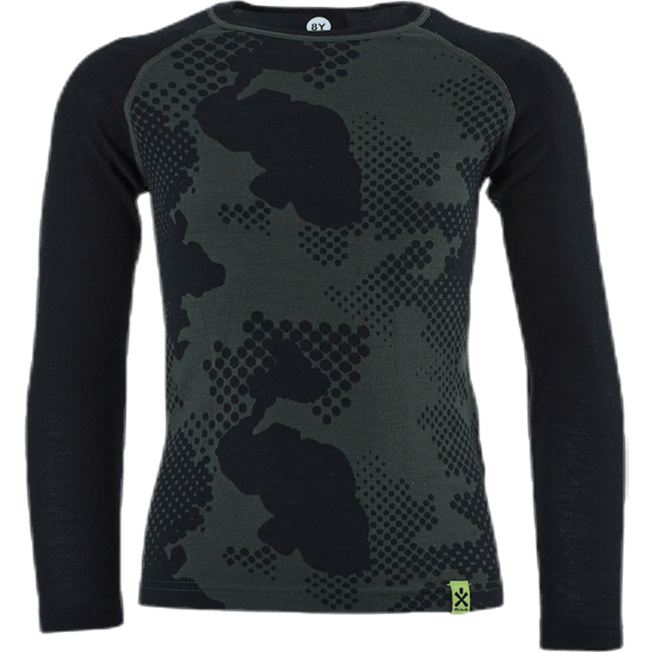 Junior Freeride Merino Wool Crew Verde