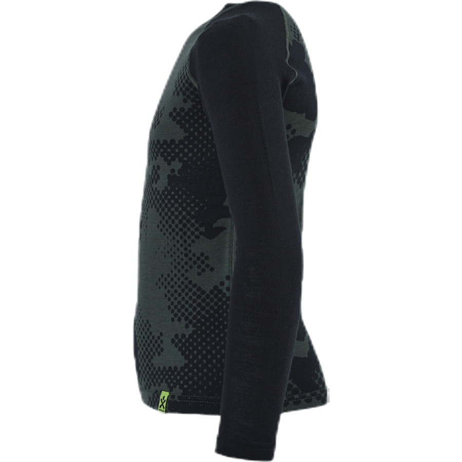 Junior Freeride Merino Wool Crew Verde