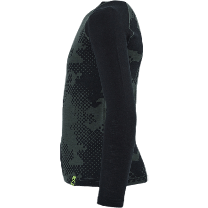 Junior Freeride Merino Wool Crew Verde