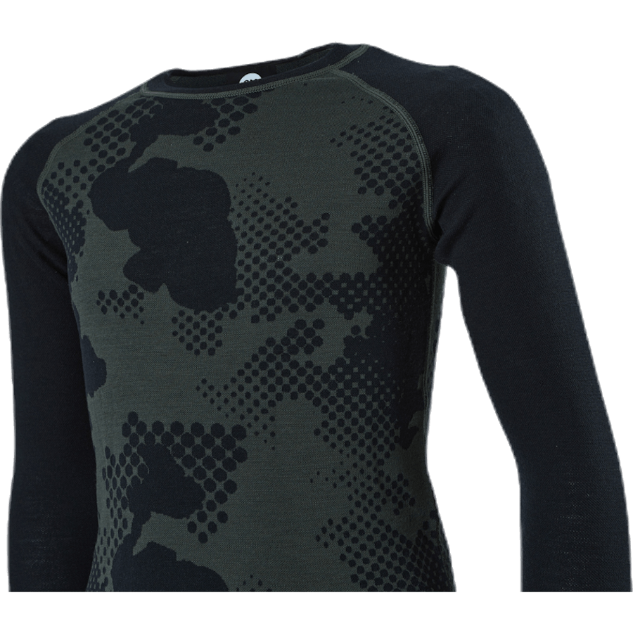 Junior Freeride Merino Wool Crew Verde