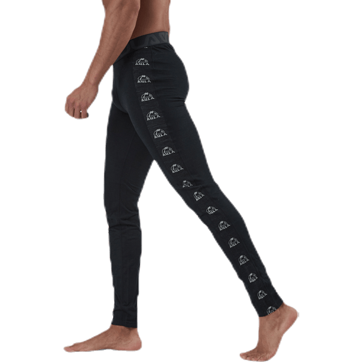 Tape Merino Wol Broek Zwart