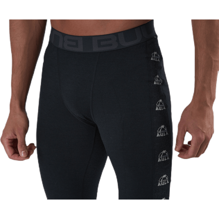 Tape Merino Wol Broek Zwart