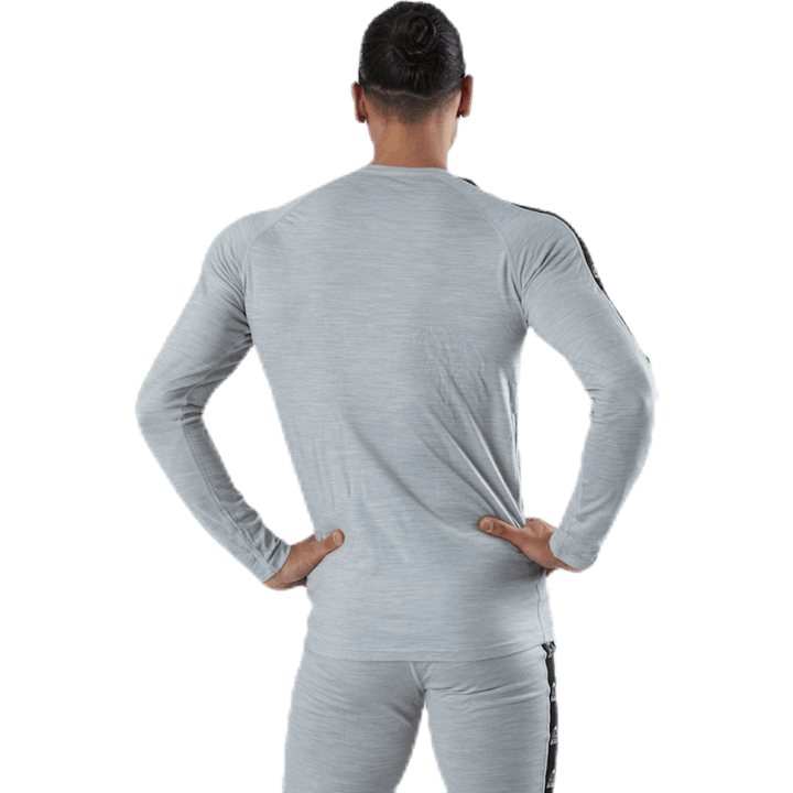 Pull ras du cou en laine mérinos Tape Gris