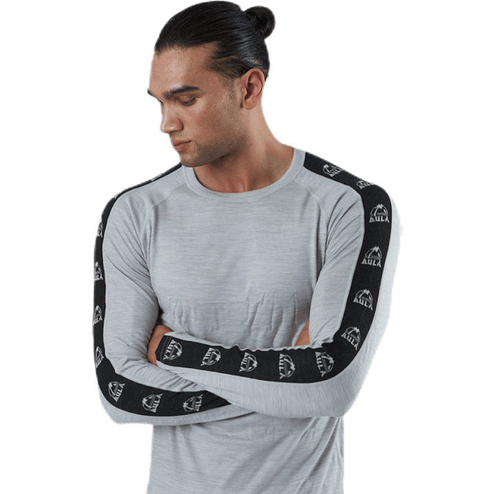 Pull ras du cou en laine mérinos Tape Gris