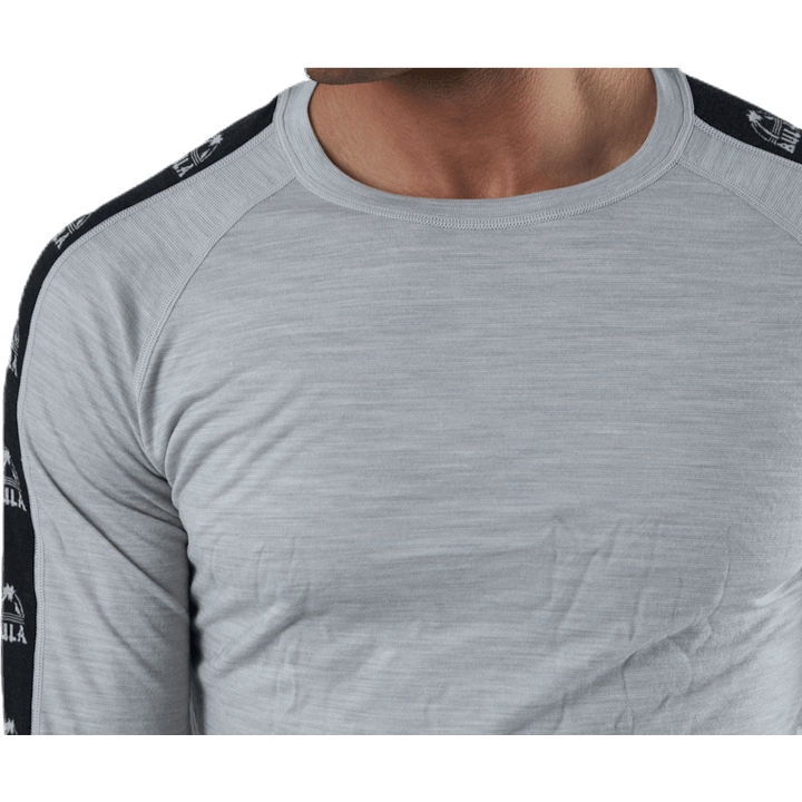 Pull ras du cou en laine mérinos Tape Gris