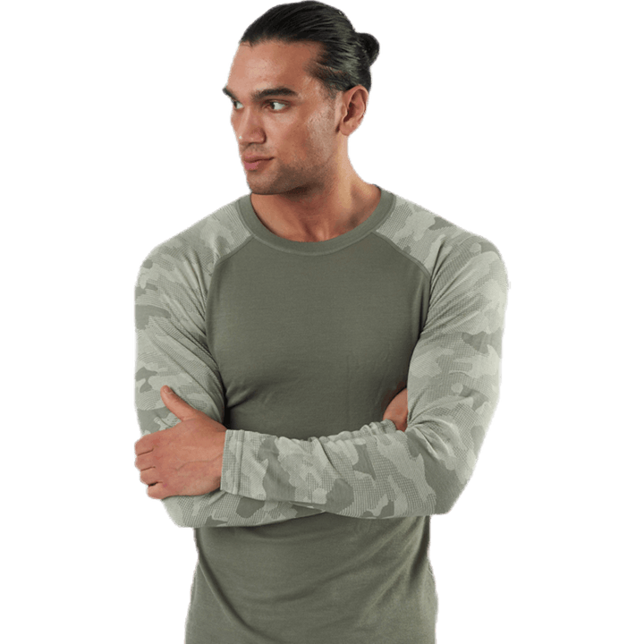 Camo Merinowolle Crew Beige
