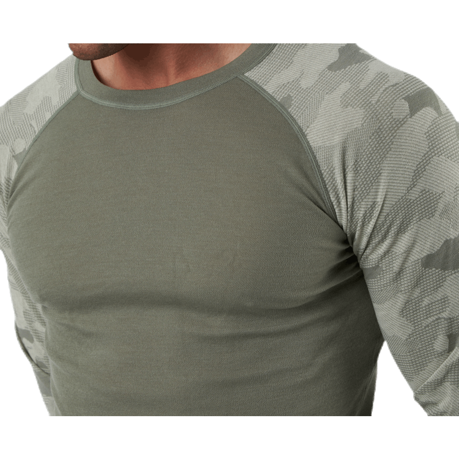 Camo Merinowolle Crew Beige