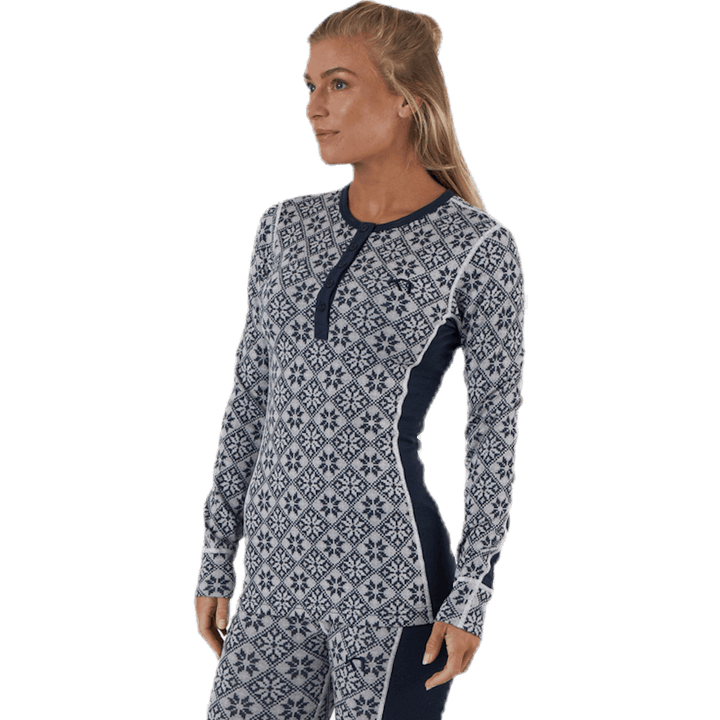 Rose Long Sleeve Shirt Blue