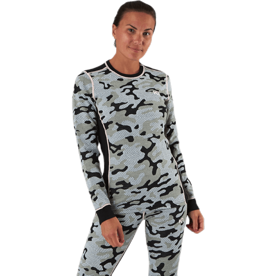 Kongle Langarmhemd Gemustert/Beige
