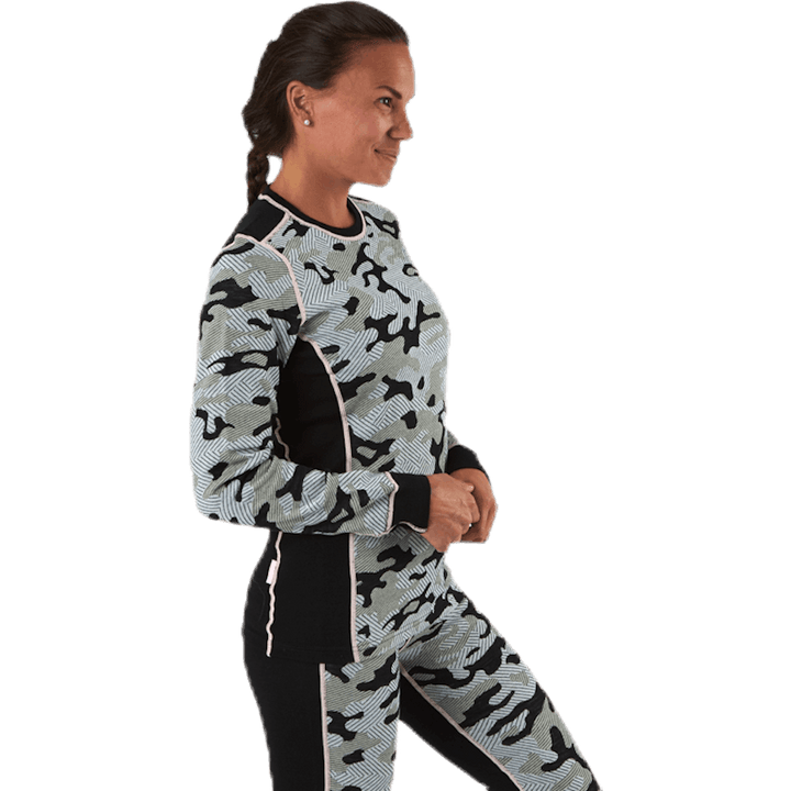 Kongle Langarmhemd Gemustert/Beige