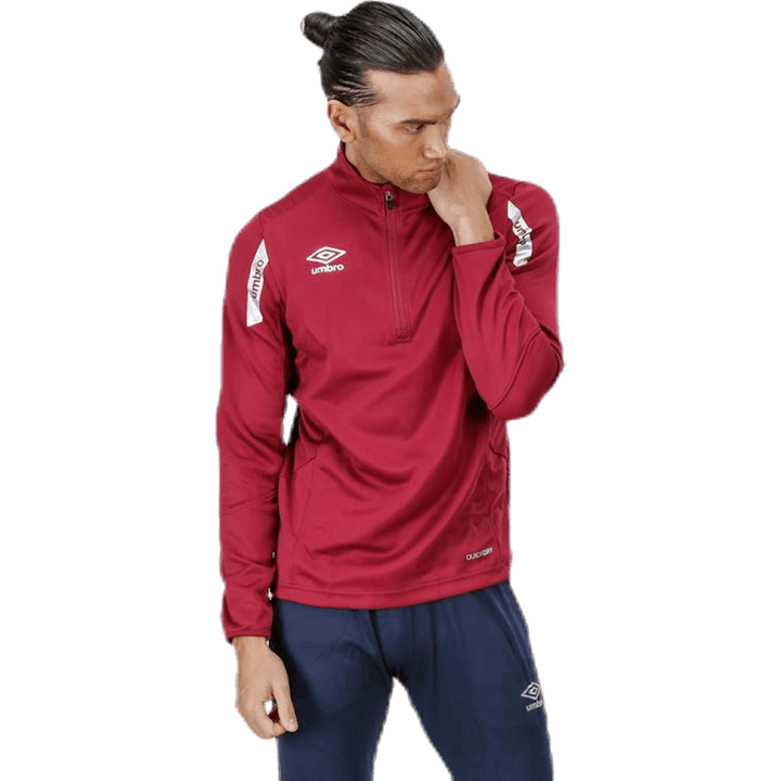 Sweat Core Demi-Zip Rouge