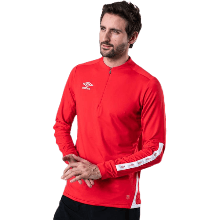 UX Elite Halfzip-Oberteil Weiß/Rot