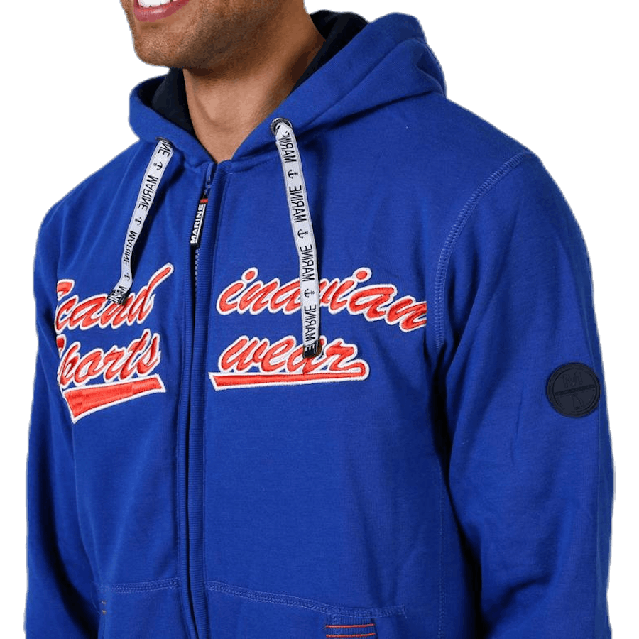 La Rochelle Zip Hood Blå