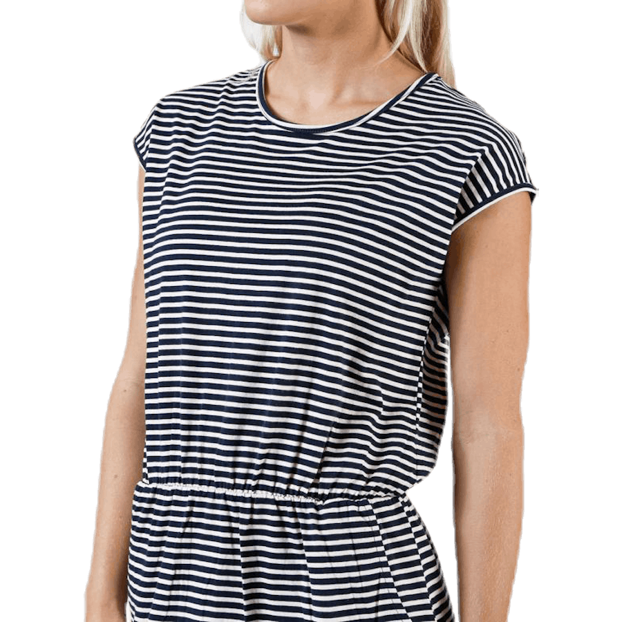 Neapel-kjole blå/hvit