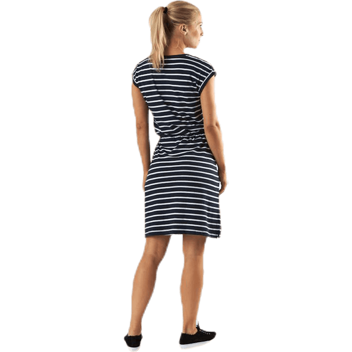 Bellevue kjole blå/hvit