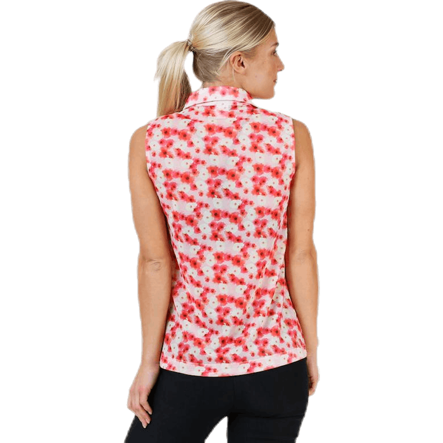 Tori Mesh SL Poloshirt Rosa