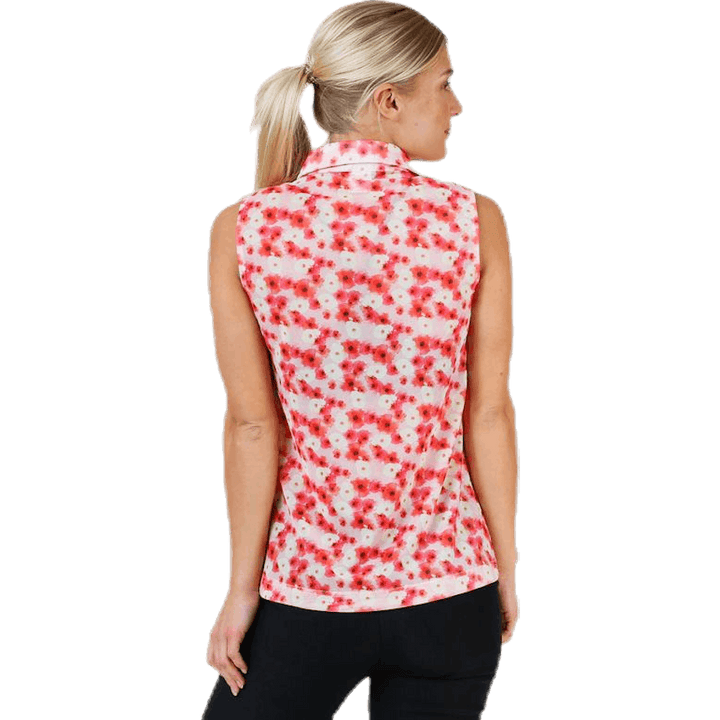 Tori Mesh SL Poloshirt Rosa