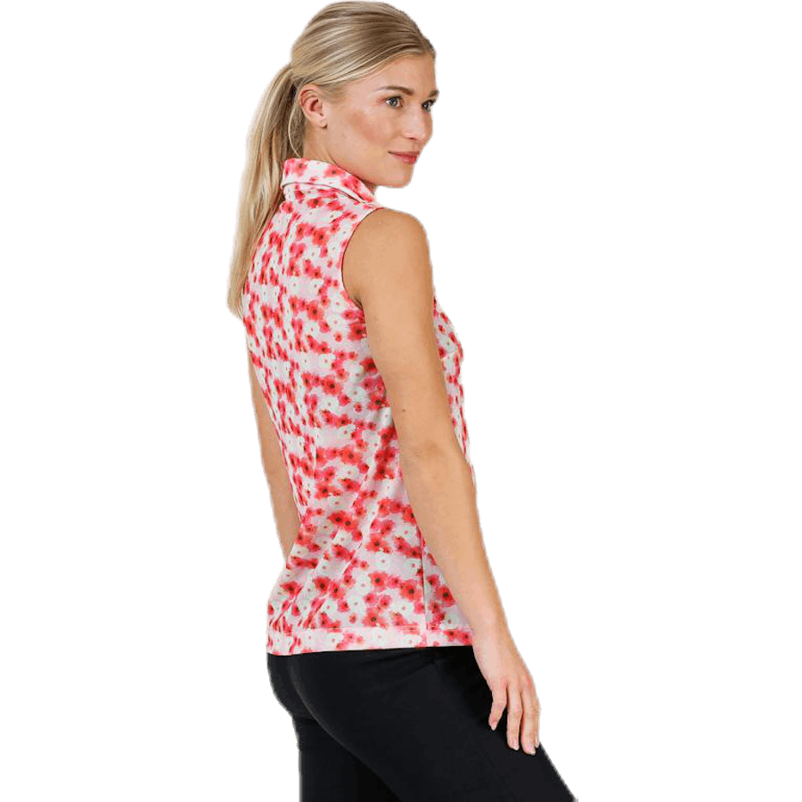 Tori Mesh SL Poloshirt Rosa