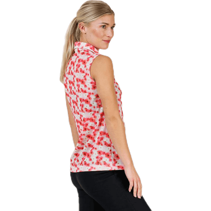 Tori Mesh SL Poloshirt Rosa