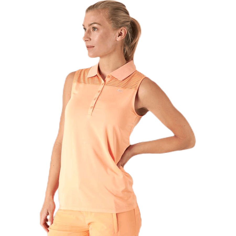 Miko Sleeveless Poloshirt Orange