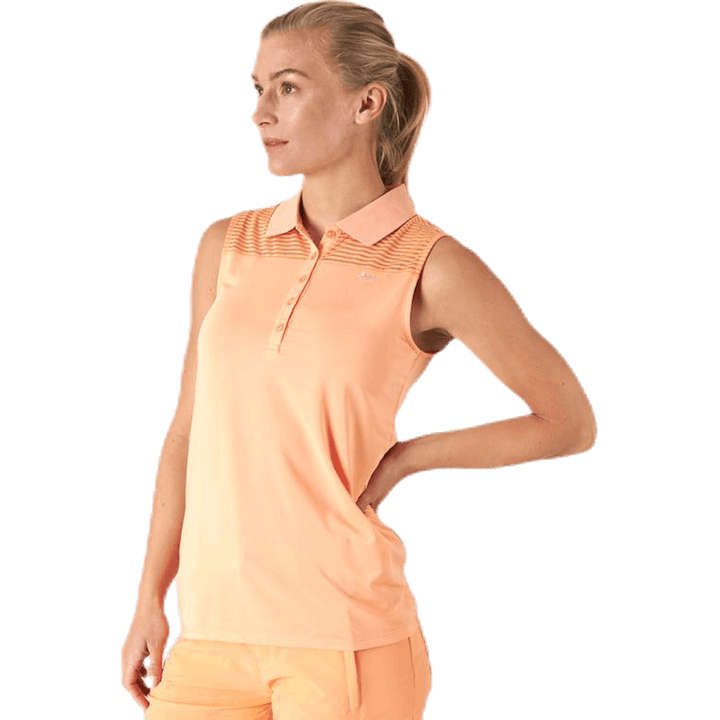 Miko Sleeveless Poloshirt Orange