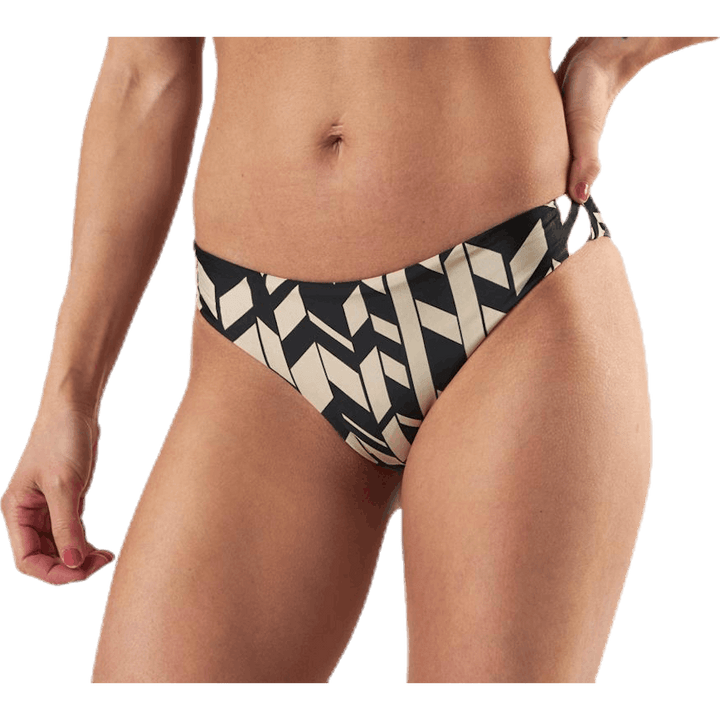 Bikini-Slips Schwarz/Beige