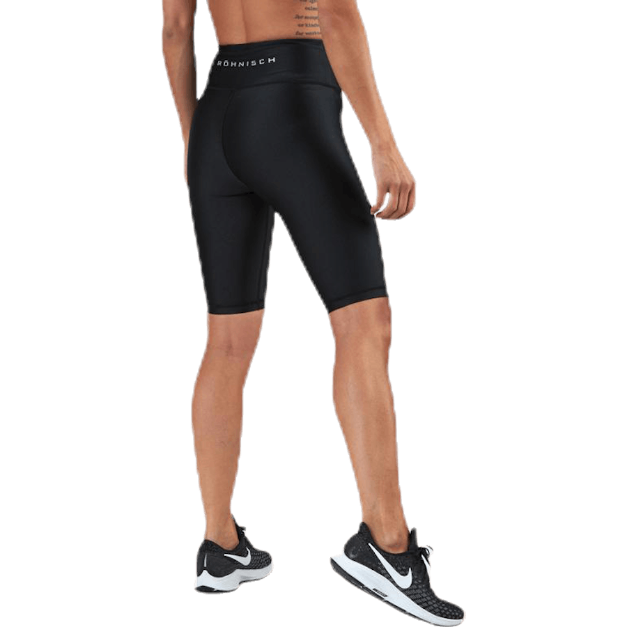 Skinnende sykkeltights svart