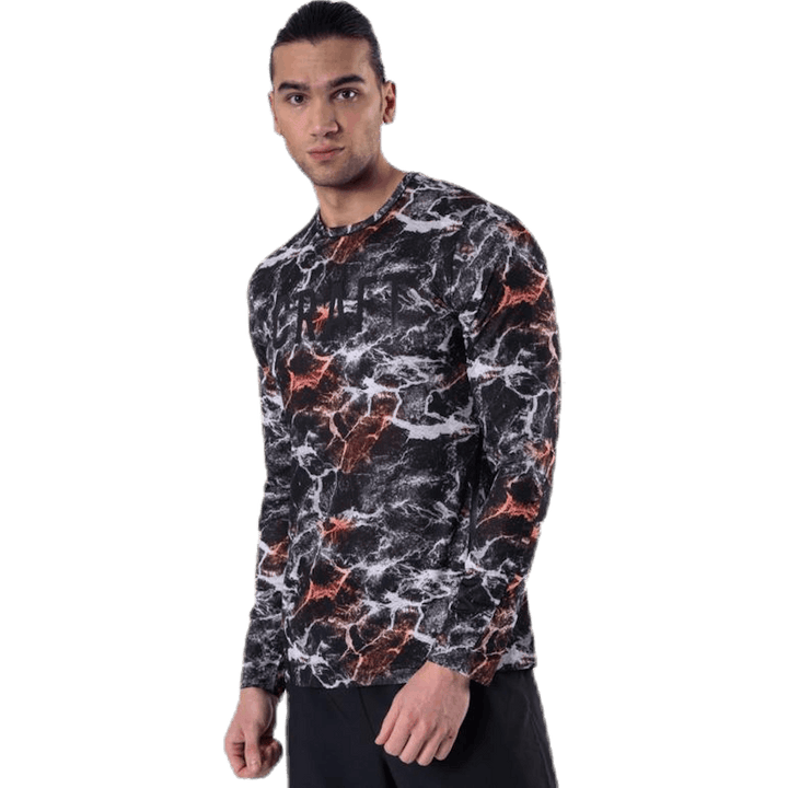 Vent Mesh LS marškinėliai raštuoti/juoda