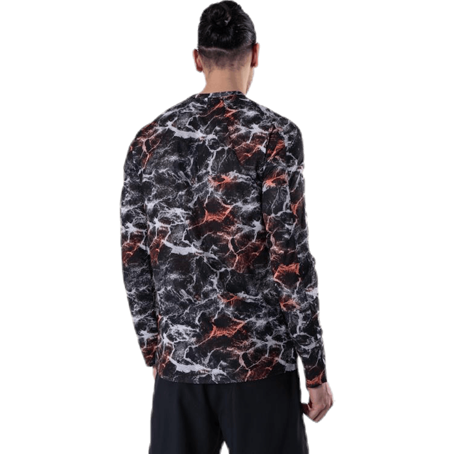 Vent Mesh LS marškinėliai raštuoti/juoda