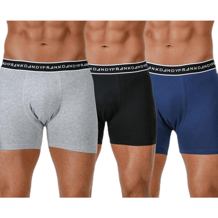 Boxer in cotone biologico 5 pezzi blu/nero/grigio