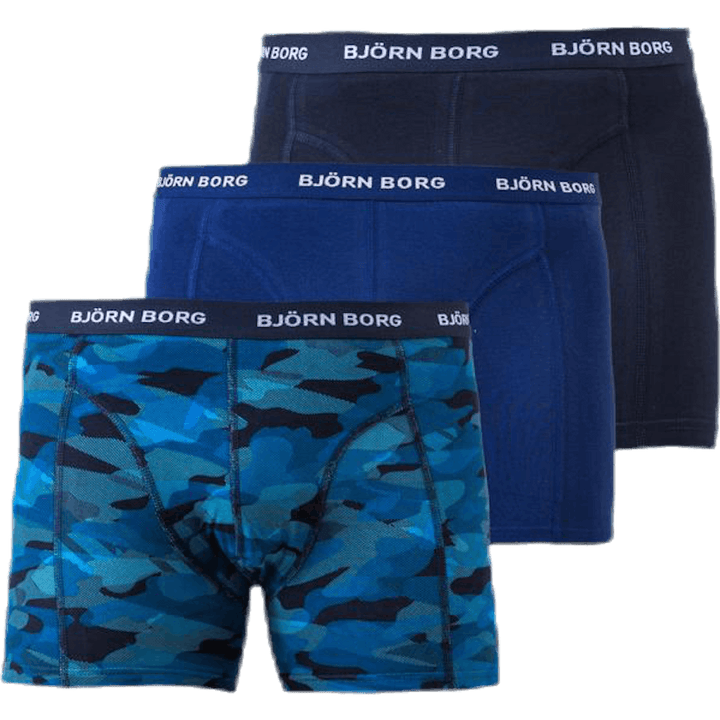 Shadeline Shorts 3-pakning blå/mønstret/svart