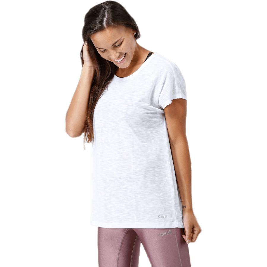 Raw Elastic Tee White