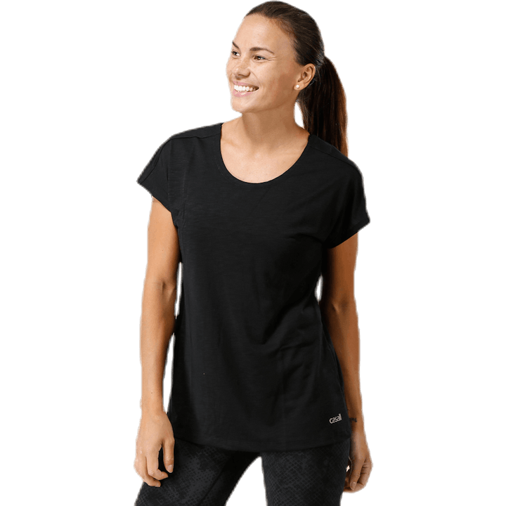 Raw Elastic Tee Black