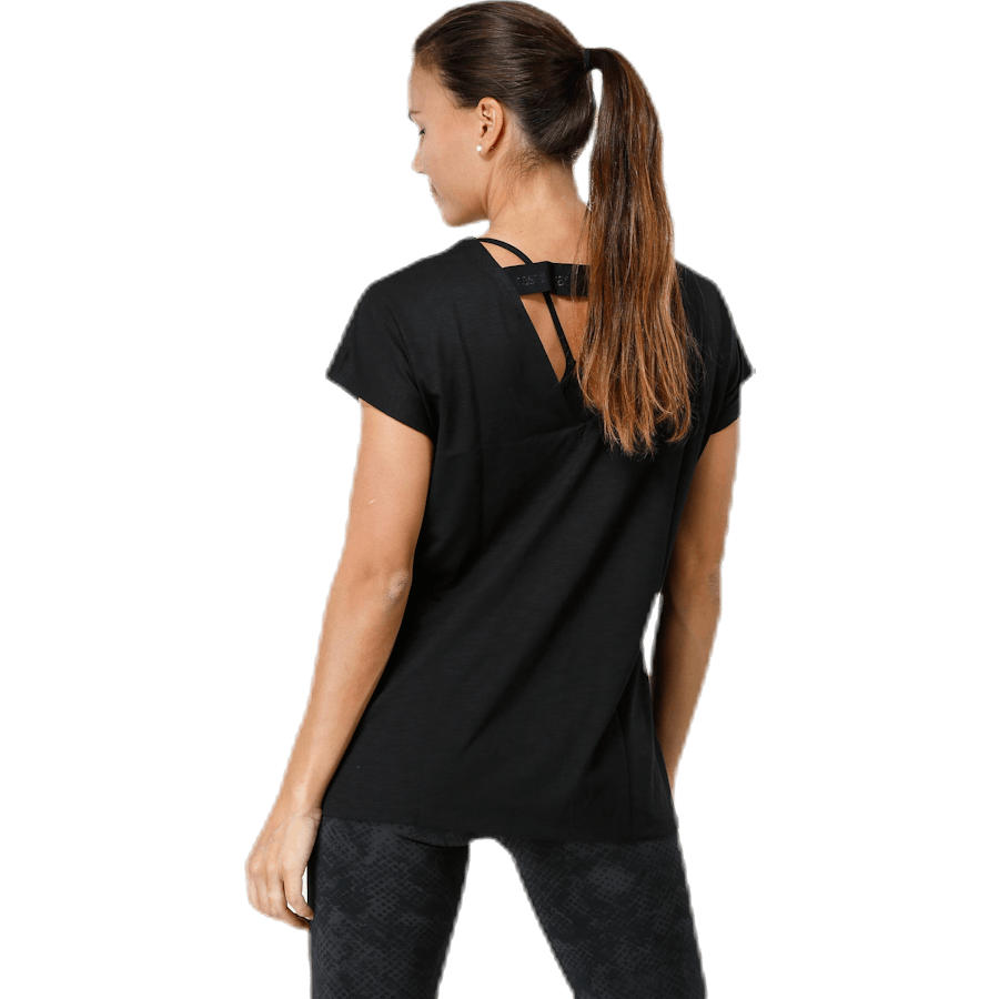 Raw Elastic Tee Black