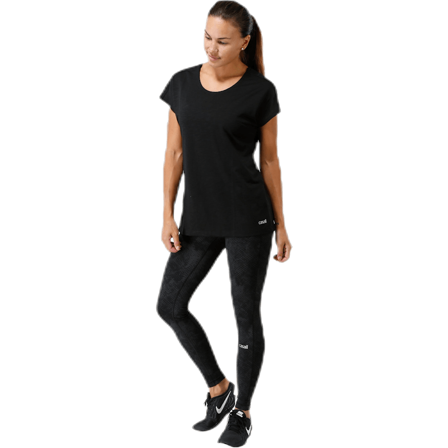 Raw Elastic Tee Black