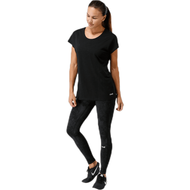 Raw Elastic Tee Black