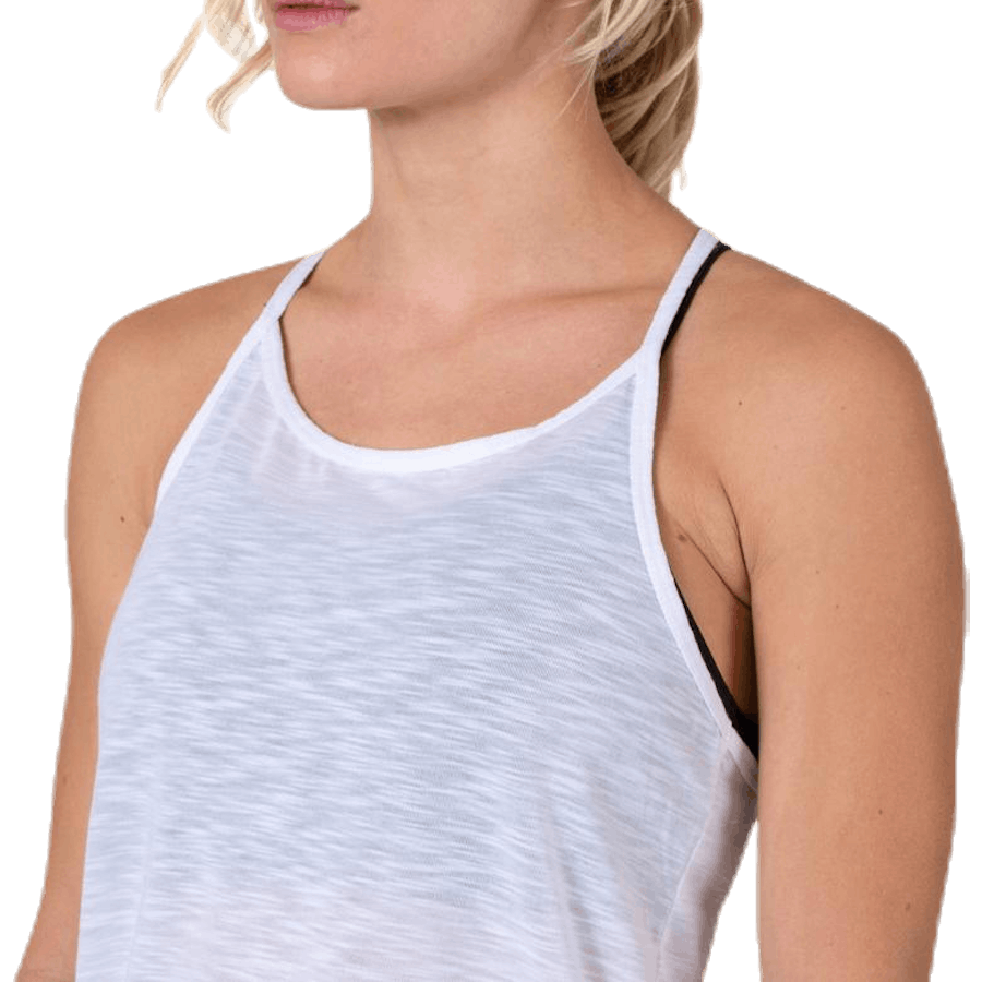 Tekstuuririhmaga Racerback valge