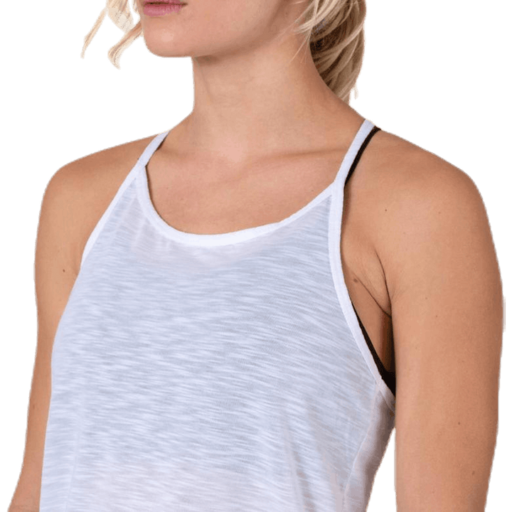 Tekstuuririhmaga Racerback valge