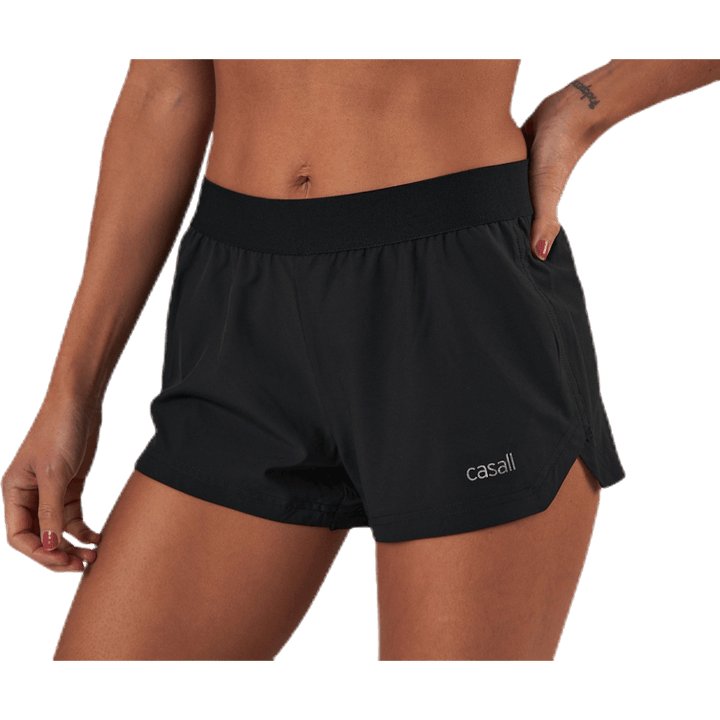 Short tissé léger noir