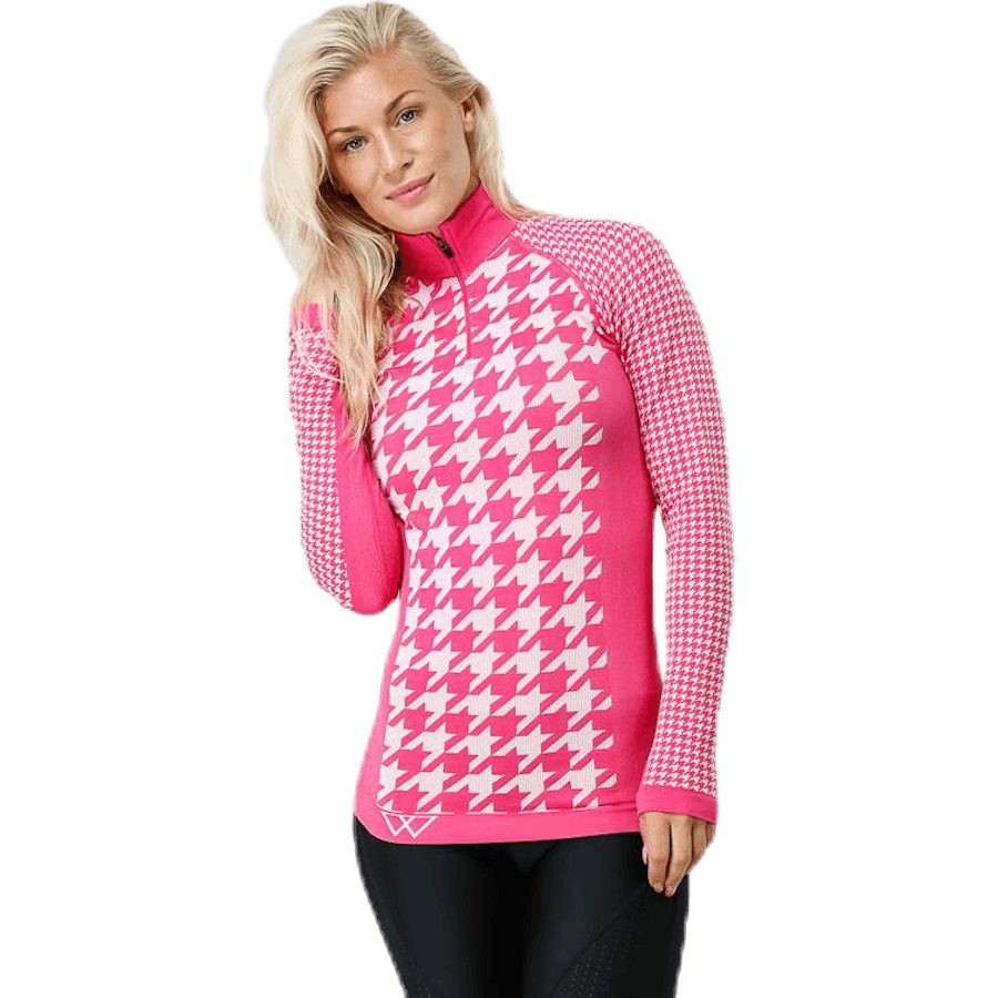 Agnes Zip Rose/Blanc