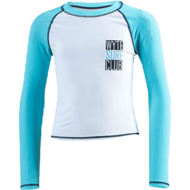Jr UV Shirt LS Turquoise/White