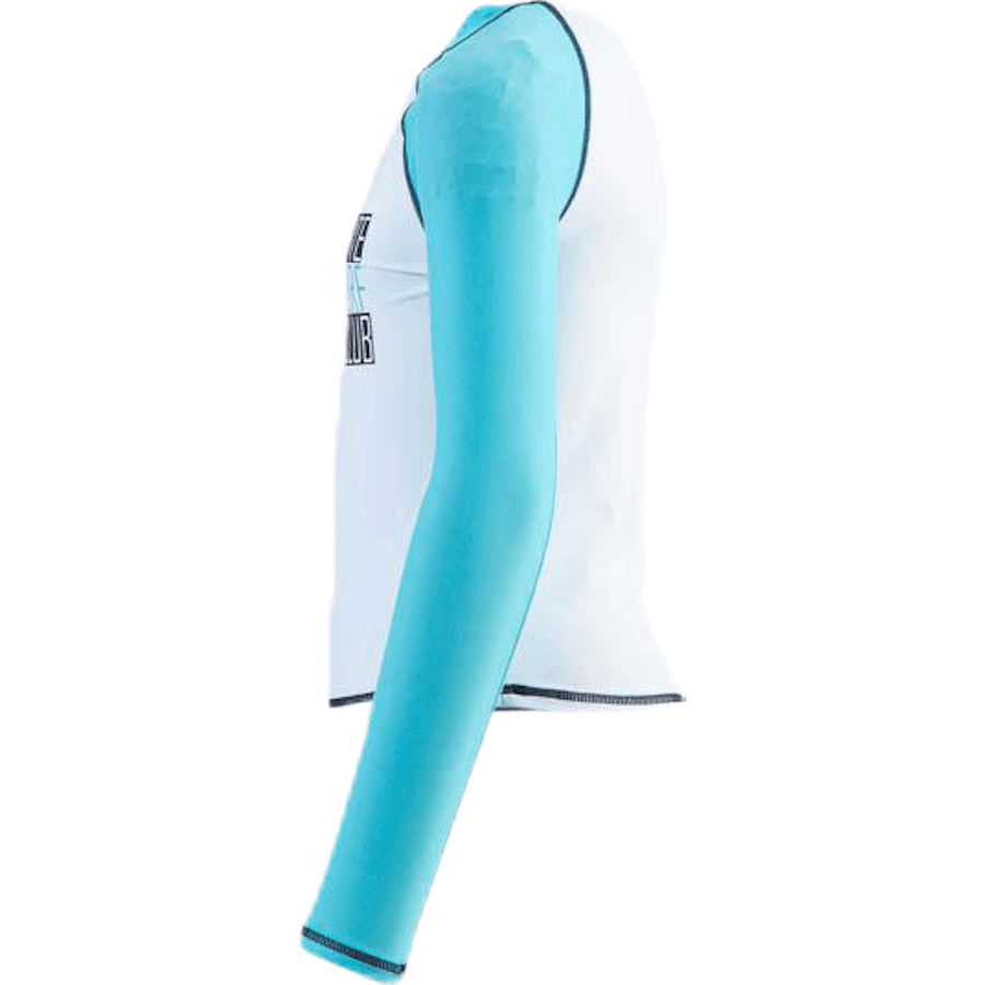 Jr UV Shirt LS Turquoise/White