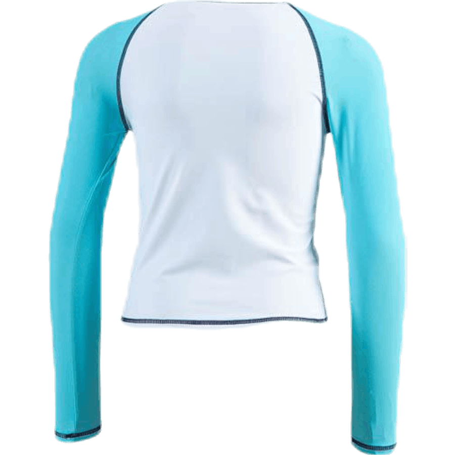 Jr UV Shirt LS Turquoise/White