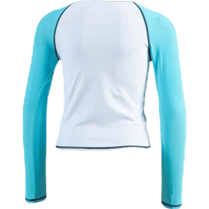 Jr UV Shirt LS Turquoise/White