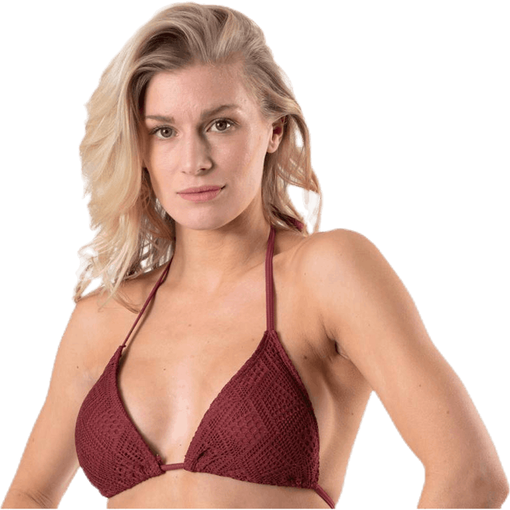Triangle au crochet Kalani rouge